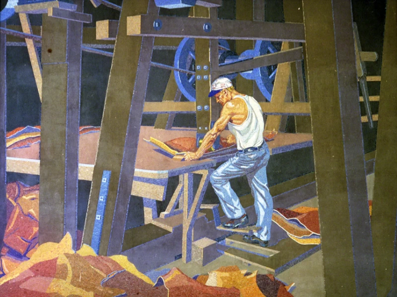 1886-Winold Reiss - Parte di murales industriali
